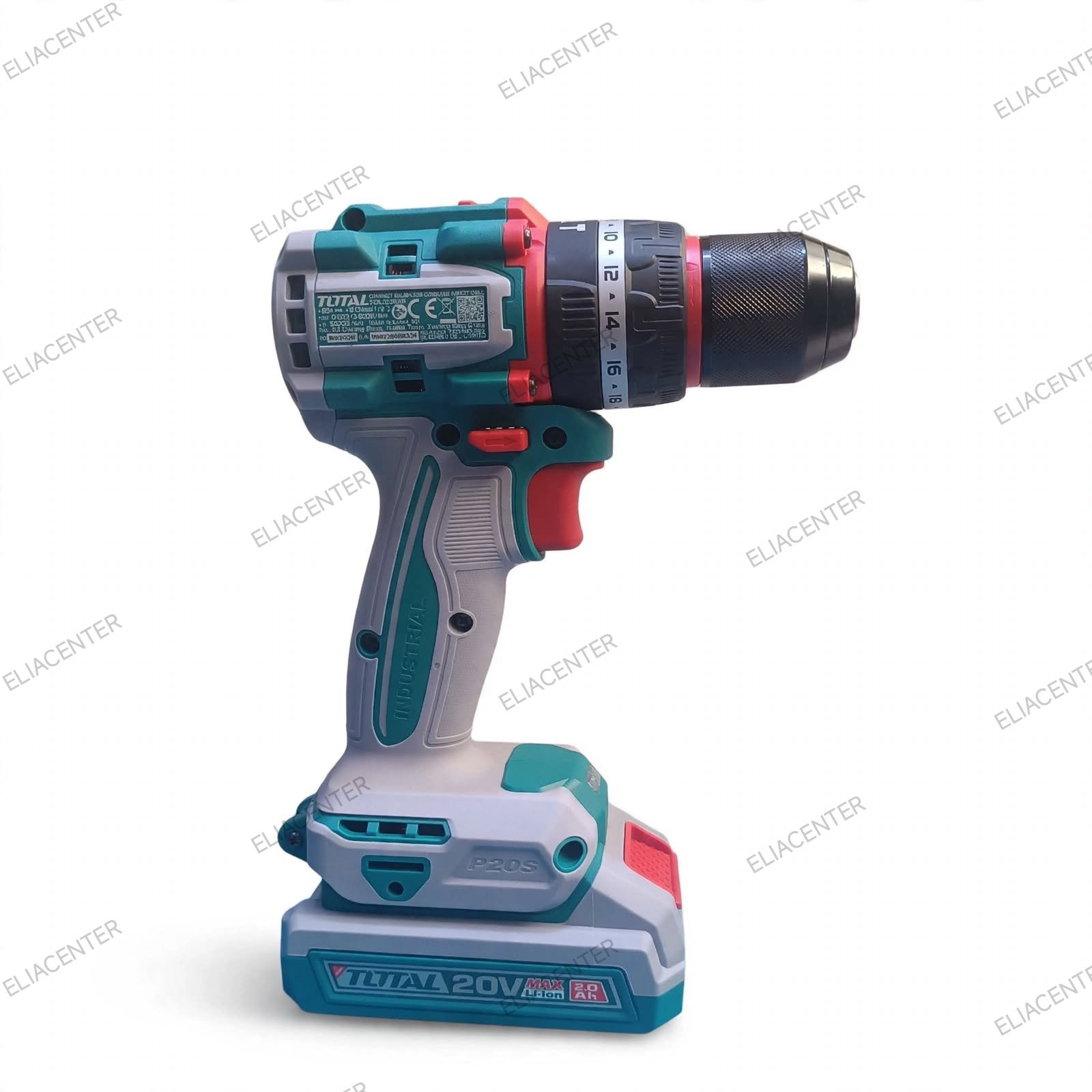 Taladro Atornillador Inalámbrico TOTAL TIDLI20555 20V 55Nm Brushless 2 Baterías - Ferretería Las Malvinas Lima - ELIACENTER PERÚ - Imagen 2