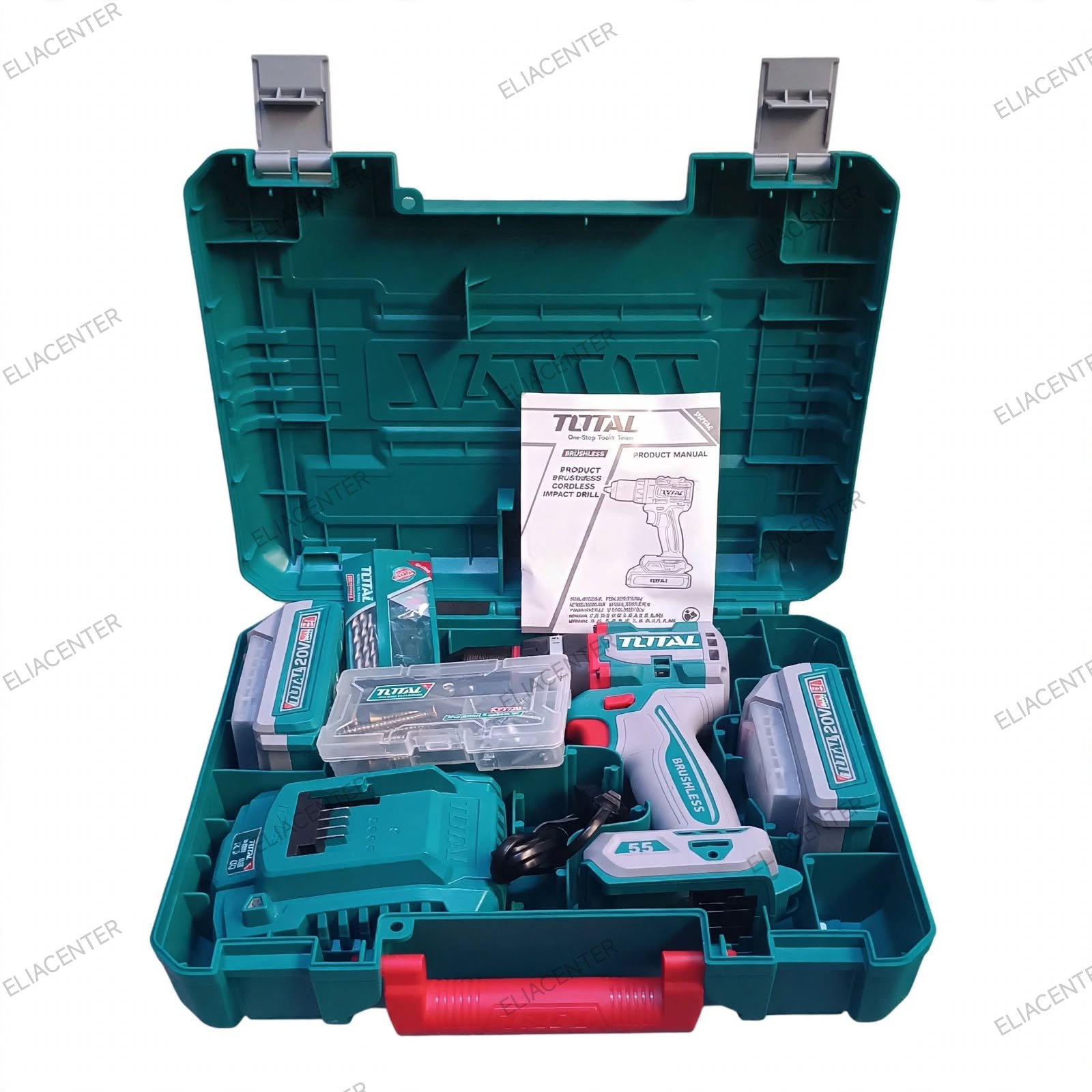 Taladro Atornillador Inalámbrico TOTAL TIDLI20555 20V 55Nm Brushless 2 Baterías - Ferretería Las Malvinas Lima - ELIACENTER PERÚ - Imagen 5