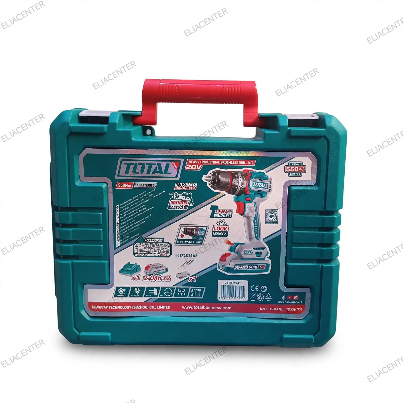 Taladro Atornillador Inalámbrico TOTAL TIDLI20555 20V 55Nm Brushless 2 Baterías - Ferretería Las Malvinas Lima - ELIACENTER PERÚ - Imagen 6